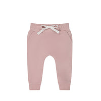 Organic Cotton Morgan Track Pant - Powder Pink Childrens Pant from Jamie Kay Australia