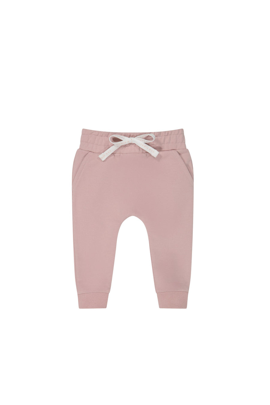 Organic Cotton Morgan Track Pant - Powder Pink Childrens Pant from Jamie Kay Australia