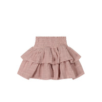 Organic Cotton Muslin Samantha Skirt - Powder Pink Childrens Skirt from Jamie Kay Australia