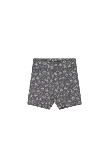 Organic Cotton Everyday Bike Short - Rosalie Floral Lava Childrens Short from Jamie Kay Australia