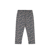 Organic Cotton Everyday Legging - Rosalie Floral Lava Childrens Legging from Jamie Kay Australia