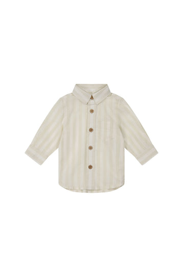 Quentin Woven Shirt - Fog/Cloud Stripe Childrens Shirt from Jamie Kay Australia