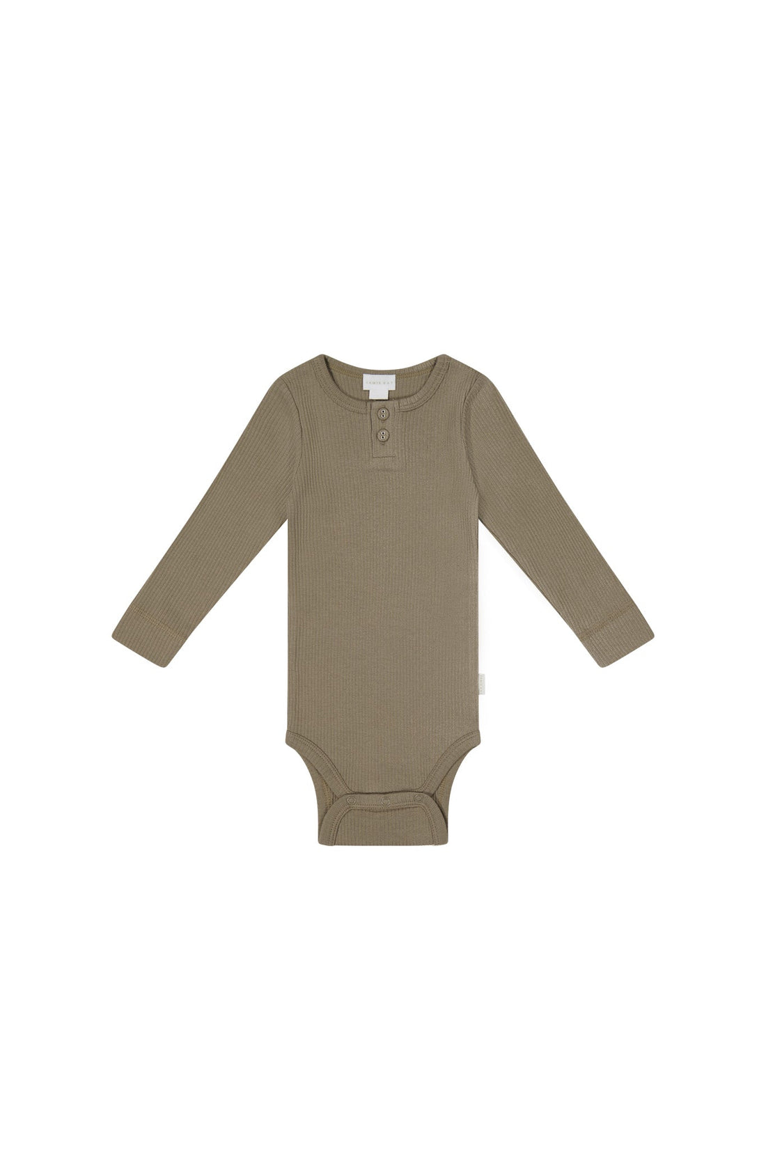 Organic Cotton Modal Long Sleeve Bodysuit - Sepia Childrens Bodysuit from Jamie Kay Australia