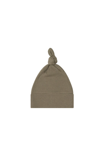 Organic Cotton Modal Marley Beanie - Sepia Childrens Hat from Jamie Kay Australia