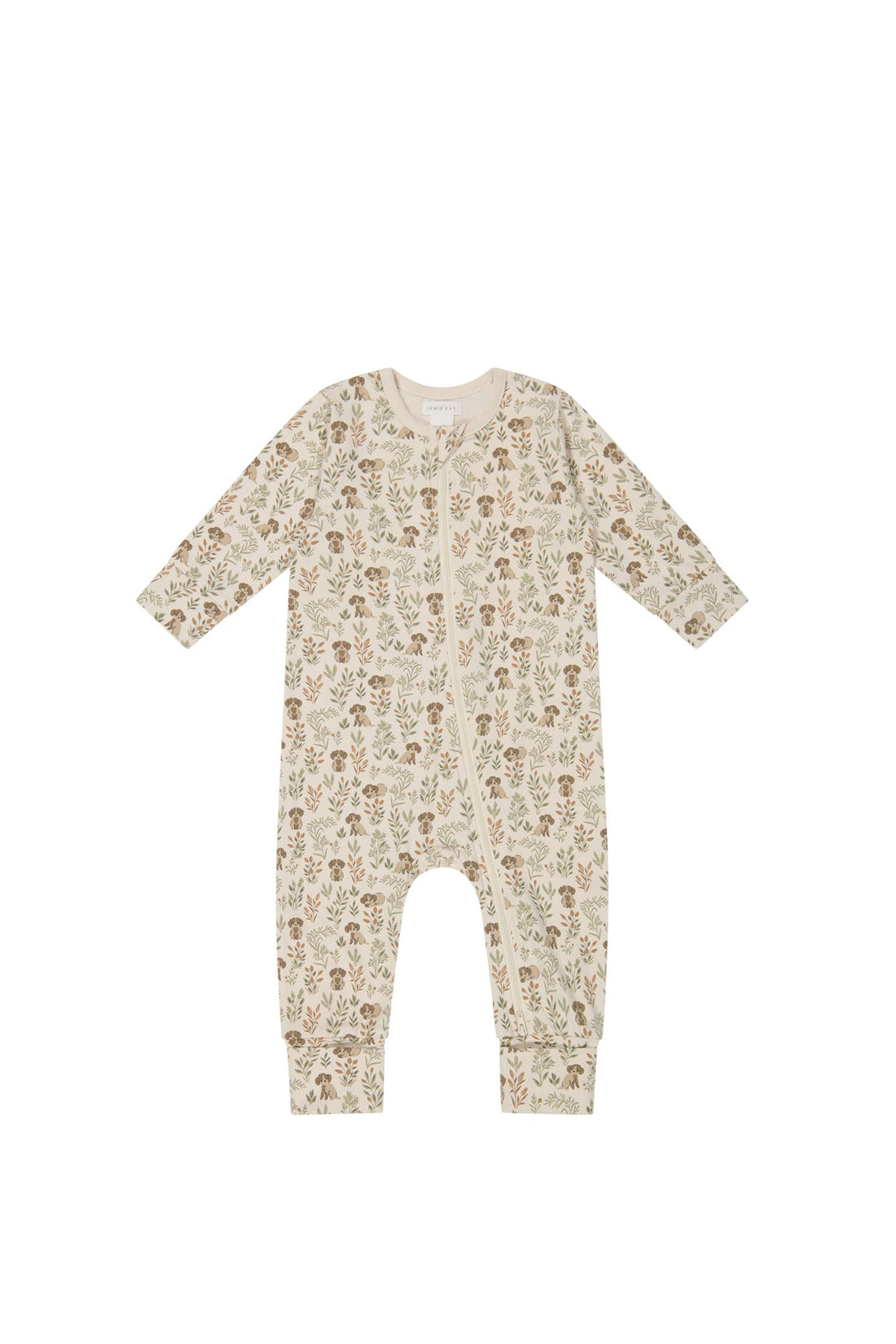 Organic Cotton Reese Zip Onepiece - Charlie's Backyard Childrens Onepiece from Jamie Kay Australia