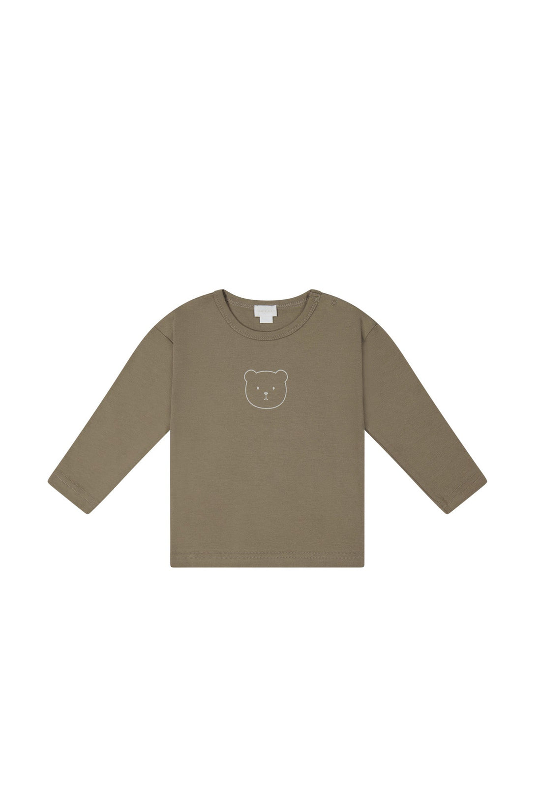 Pima Cotton Arnold Long Sleeve Top - Sepia Childrens Top from Jamie Kay Australia