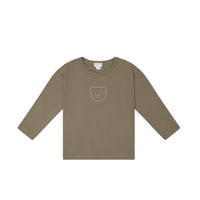 Pima Cotton Arnold Long Sleeve Top - Sepia Childrens Top from Jamie Kay Australia