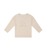 Pima Cotton Marley Long Sleeve Top - Ballet Pink Childrens Top from Jamie Kay Australia