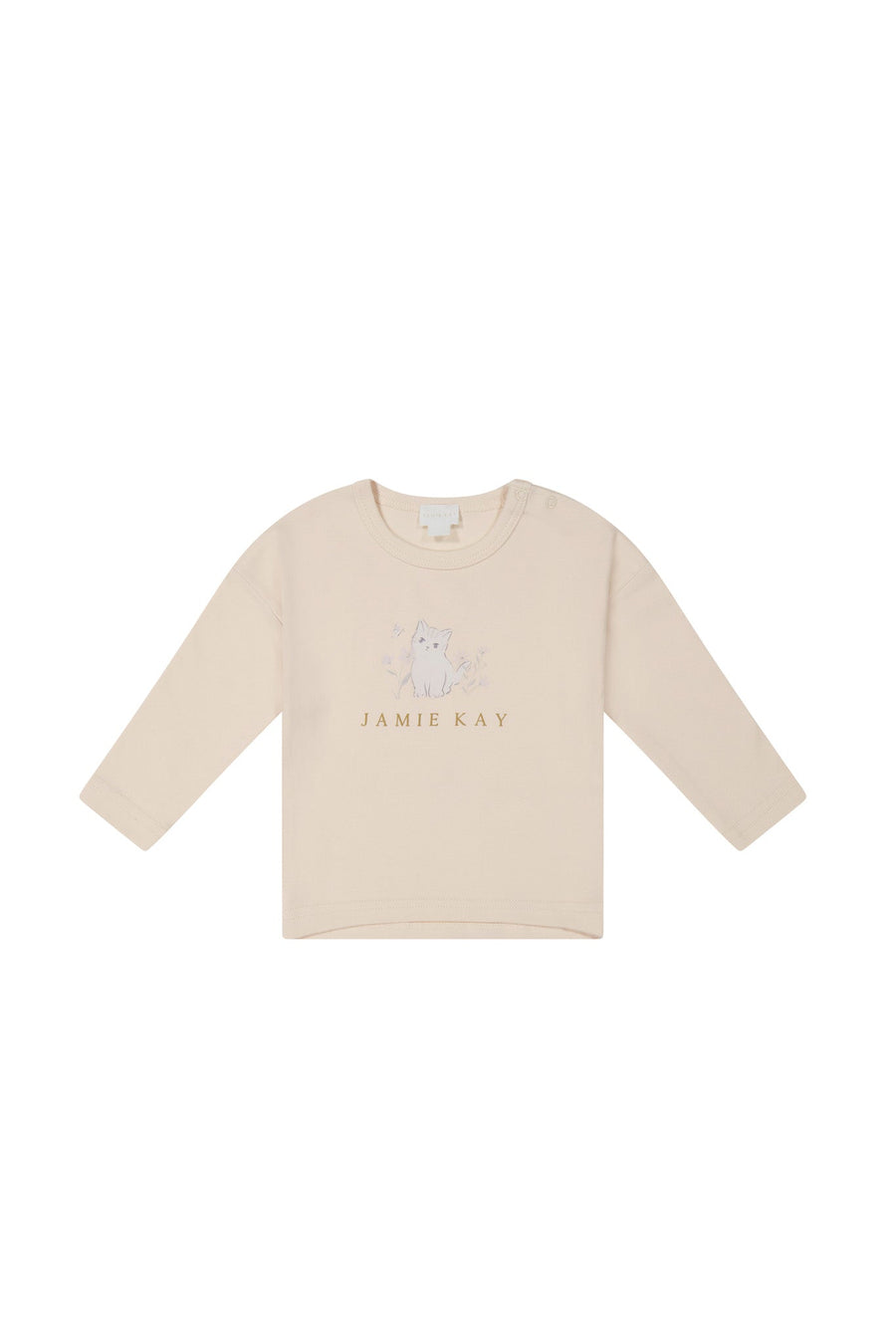 Pima Cotton Marley Long Sleeve Top - Ballet Pink Childrens Top from Jamie Kay Australia