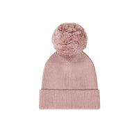 Pom Pom Hat - Powder Pink Childrens Hat from Jamie Kay Australia