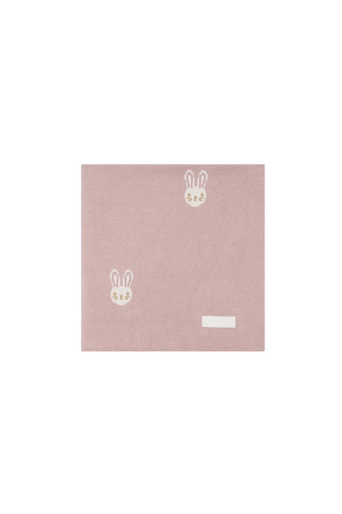 Bunny Knitted Blanket - Powder Pink Childrens Blanket from Jamie Kay Australia