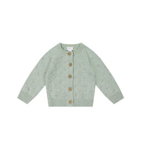 OG Dotty Knit Cardigan - Ocean Spray Marle Childrens Cardigan from Jamie Kay Australia