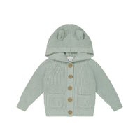 Humphrey Knitted Cardigan - Ocean Spray Marle Childrens Cardigan from Jamie Kay Australia