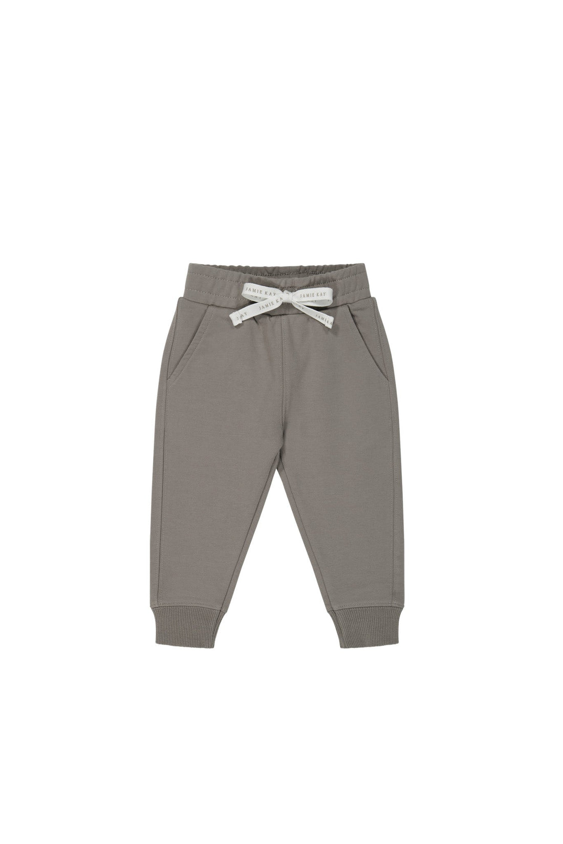 Organic Cotton Jalen Track Pant - Cobblestone Childrens Pant from Jamie Kay Australia