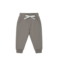 Organic Cotton Jalen Track Pant - Cobblestone Childrens Pant from Jamie Kay Australia