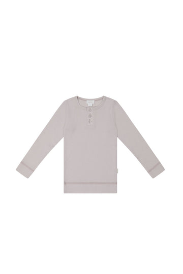 Organic Cotton Modal Long Sleeve Henley - Luna Childrens Top from Jamie Kay Australia