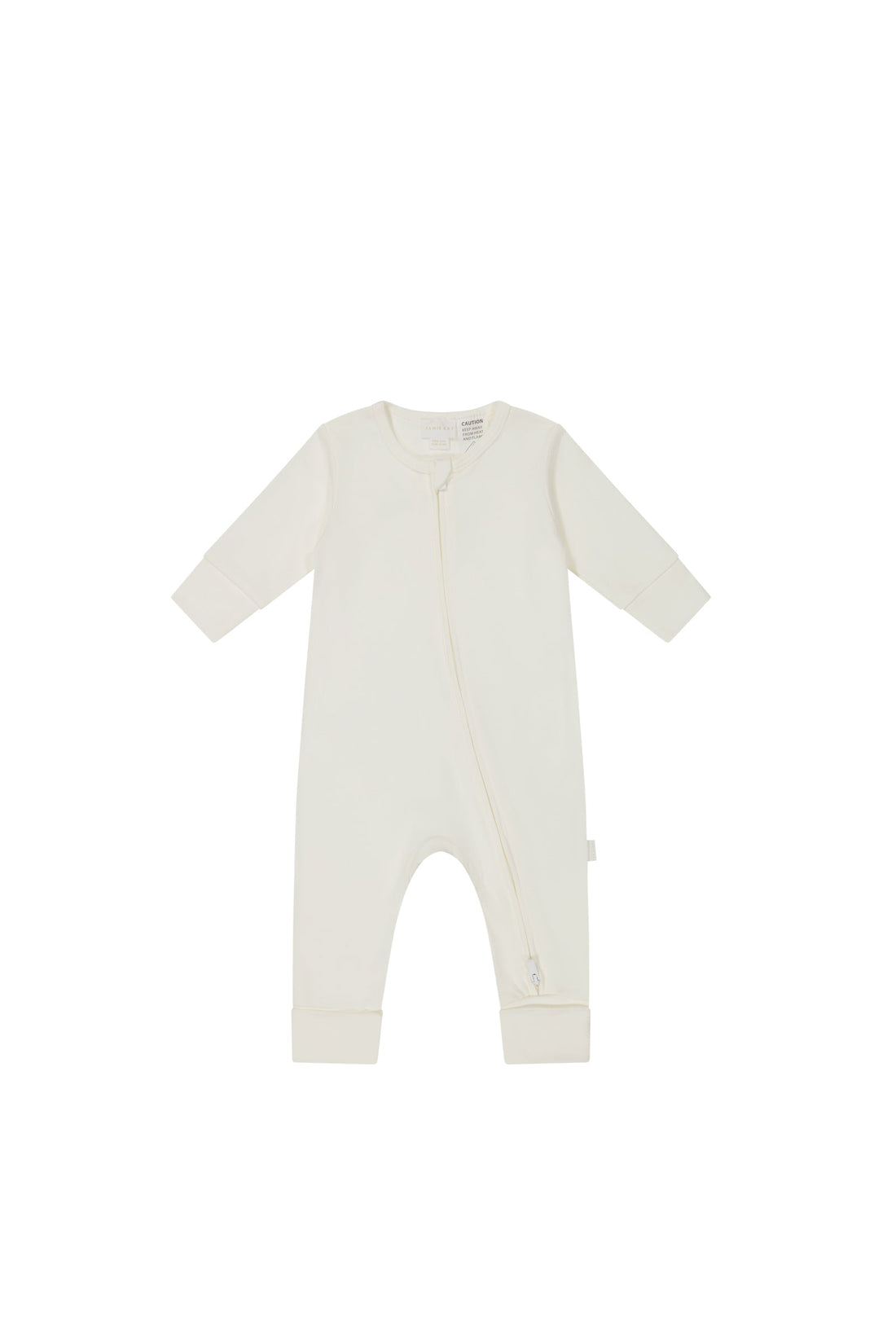 Pima Cotton Frankie Zip Onepiece - Milk Childrens Onepiece from Jamie Kay Australia