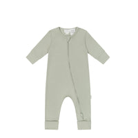 Pima Cotton Frankie Zip Onepiece - Mist Childrens Onepiece from Jamie Kay Australia