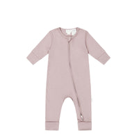 Pima Cotton Frankie Zip Onepiece - Powder Pink Childrens Onepiece from Jamie Kay Australia