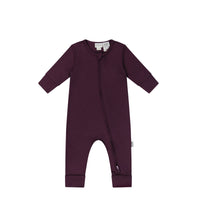 Pima Cotton Frankie Zip Onepiece - Sugar Plum Childrens Onepiece from Jamie Kay Australia