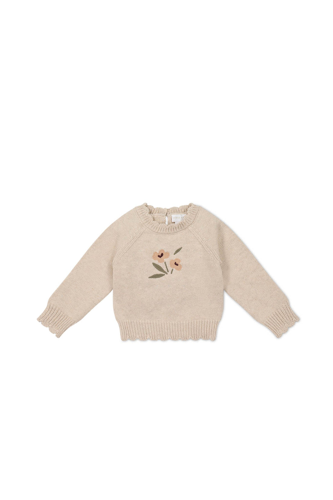 Audrey Knitted Jumper - Oatmeal Marle Petite Goldie Childrens Jumper from Jamie Kay Australia