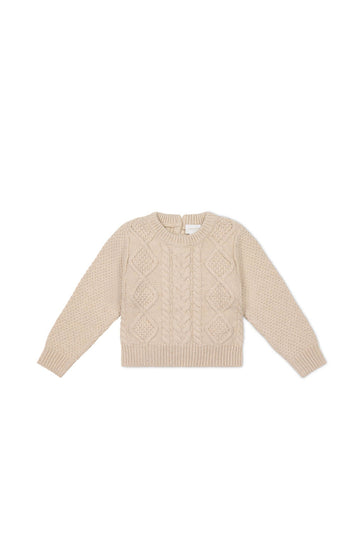 Olsen Jumper - Oatmeal Marle Childrens Jumper from Jamie Kay Australia