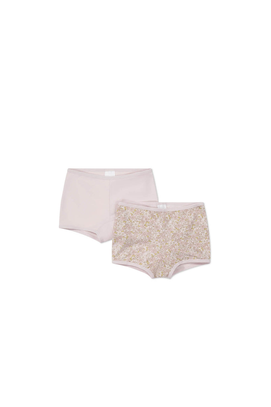 Organic Cotton 2PK Girls Shortie - Chloe Lilac/Luna Childrens Underwear from Jamie Kay Australia