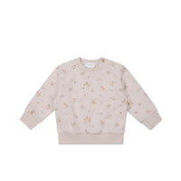 Organic Cotton Aubrey Sweatshirt - Petite Fleur Violet Childrens Sweatshirt from Jamie Kay Australia