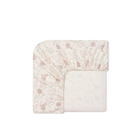 Organic Cotton Cot Sheet - Fairy Willow Childrens Cot Sheet from Jamie Kay Australia