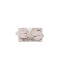 Organic Cotton Fine Rib Headband - Petite Fleur Violet Childrens Headband from Jamie Kay Australia