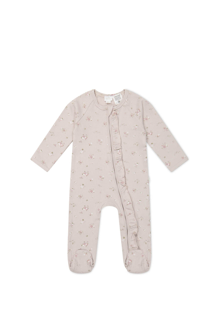 Organic Cotton Fine Rib Melanie Onepiece - Petite Fleur Violet Childrens Onepiece from Jamie Kay Australia