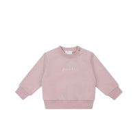 Organic Cotton Jalen Oversized Jumper - Heather Haze Childrens Sweatshirt from Jamie Kay Australia