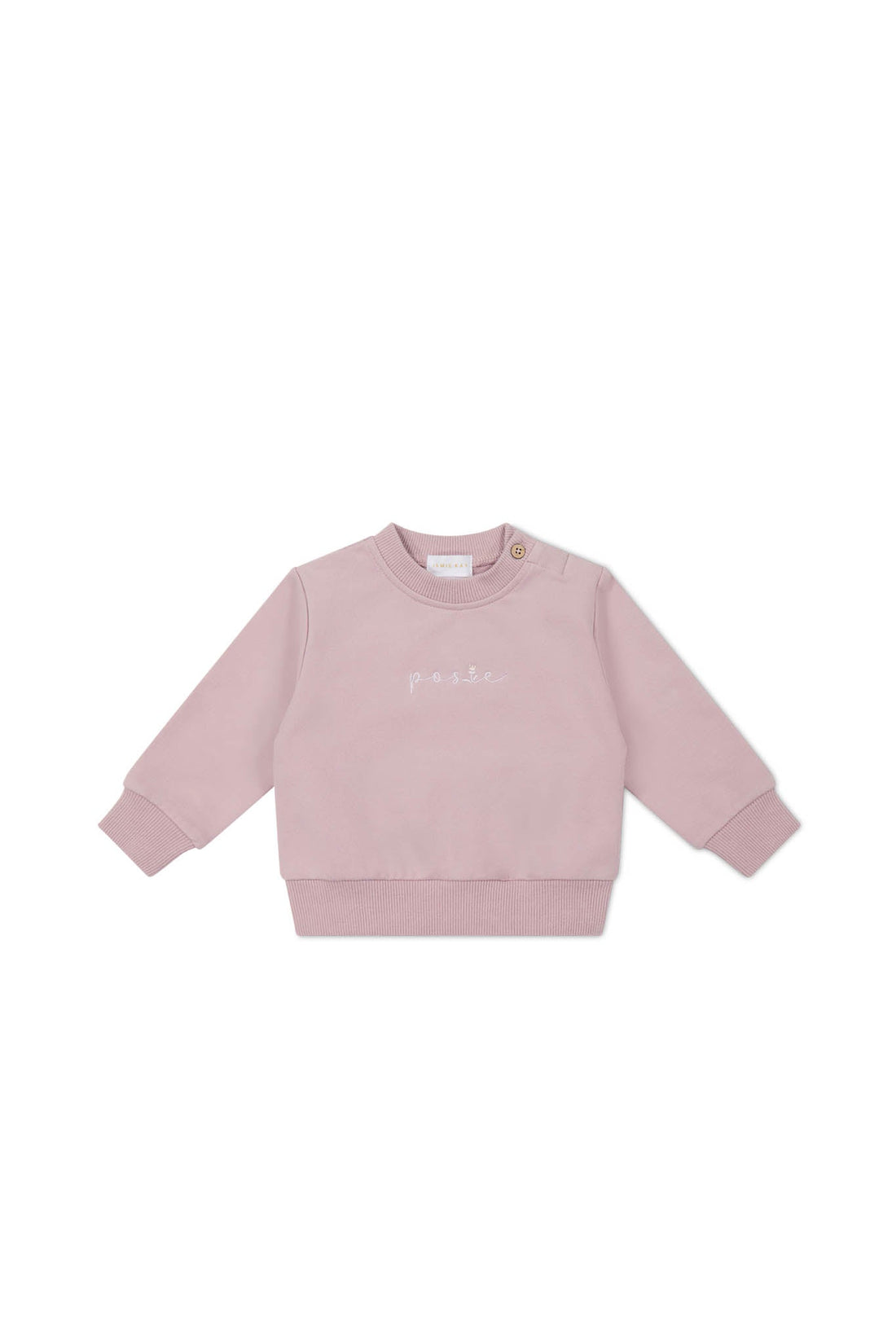 Organic Cotton Jalen Oversized Jumper - Heather Haze Childrens Sweatshirt from Jamie Kay Australia