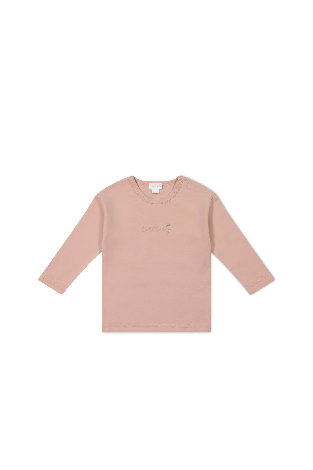 Pima Cotton Arnold Long Sleeve Top - Dusky Rose Little Bug Childrens Top from Jamie Kay Australia