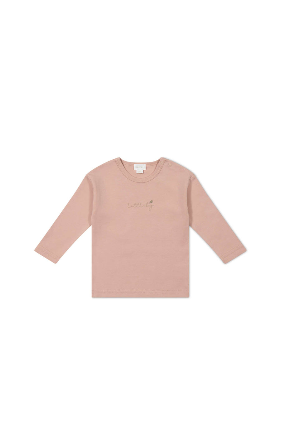 Pima Cotton Arnold Long Sleeve Top - Dusky Rose Little Bug Childrens Top from Jamie Kay Australia