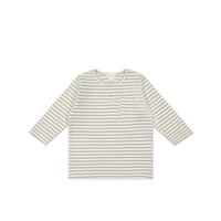 Pima Cotton Diego Top - Milford Sound/Cloud Stripe Childrens Top from Jamie Kay Australia