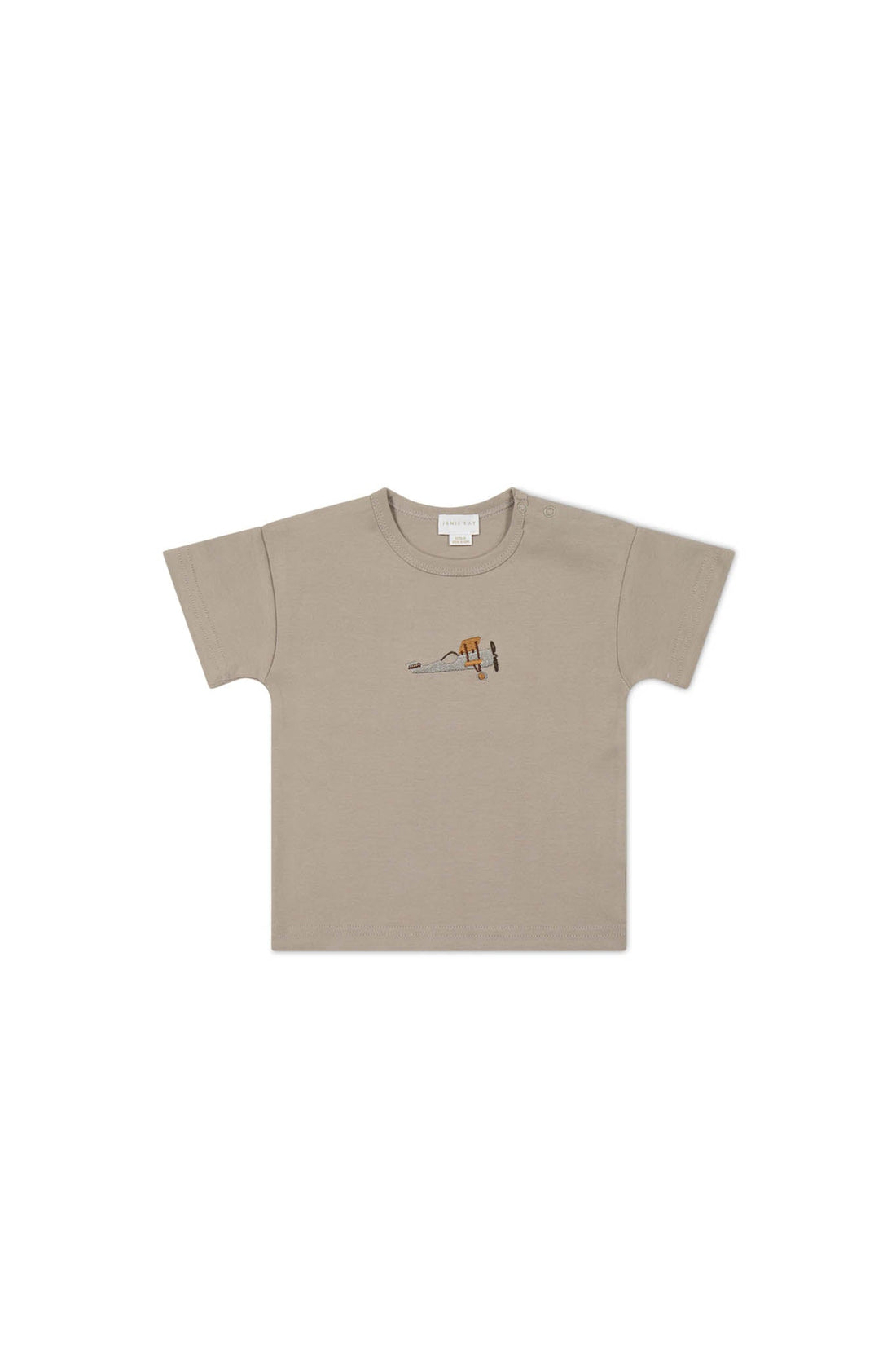 Pima Cotton Hunter Tee - Vintage Taupe Avion Childrens Top from Jamie Kay Australia