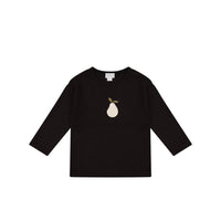 Pima Cotton Arnold Long Sleeve Top - Dark Chocolate Childrens Top from Jamie Kay Australia