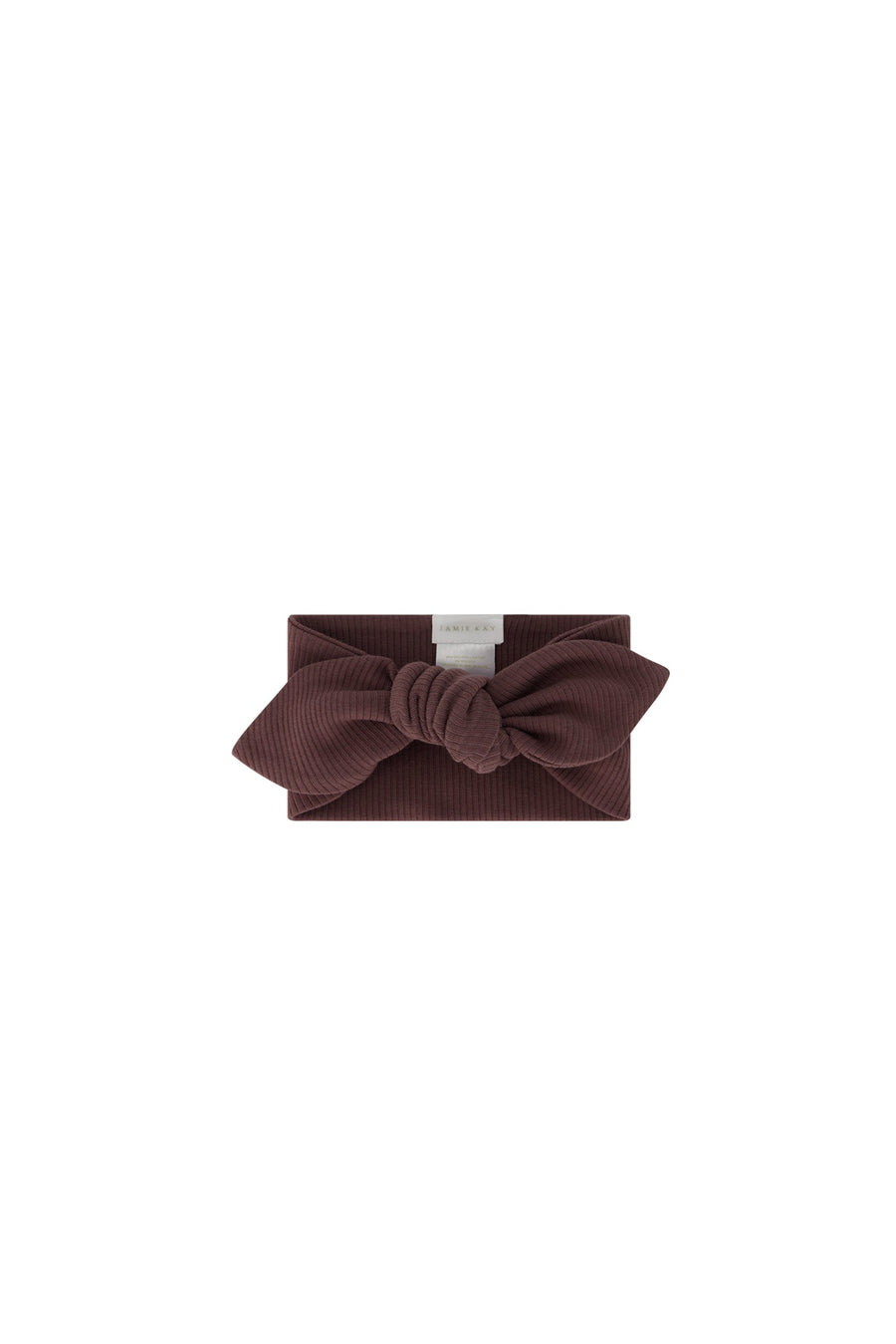 Organic Cotton Fine Rib Headband - Deep Cocoa Childrens Headband from Jamie Kay Australia