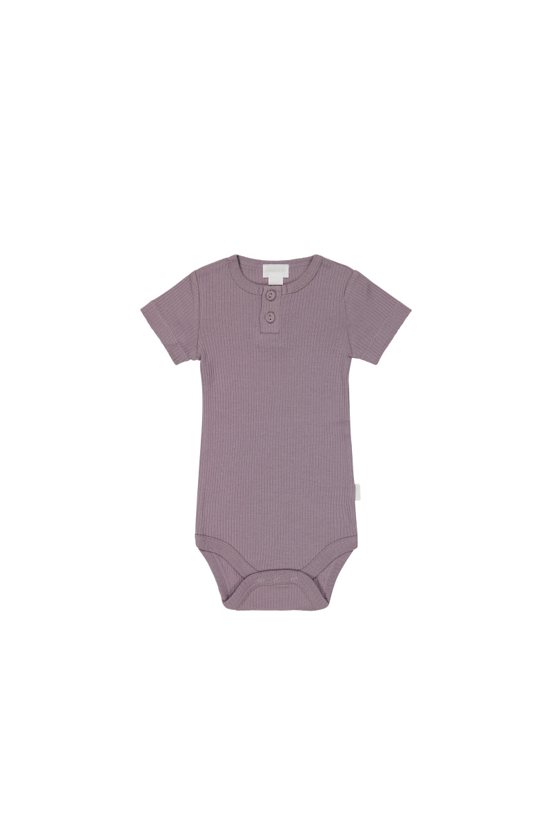 Organic Cotton Modal Darcy Rib Tee Bodysuit - Daisy Childrens Bodysuit from Jamie Kay Australia