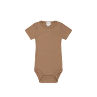 Organic Cotton Modal Darcy Rib Tee Bodysuit - Desert Childrens Bodysuit from Jamie Kay Australia