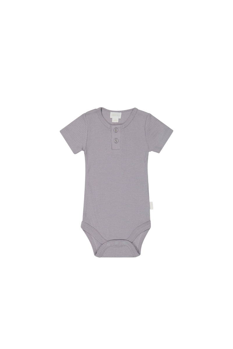 Organic Cotton Modal Darcy Rib Tee Bodysuit - Moon Childrens Bodysuit from Jamie Kay Australia