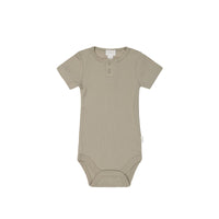 Organic Cotton Modal Darcy Rib Tee Bodysuit - Rye Childrens Bodysuit from Jamie Kay Australia