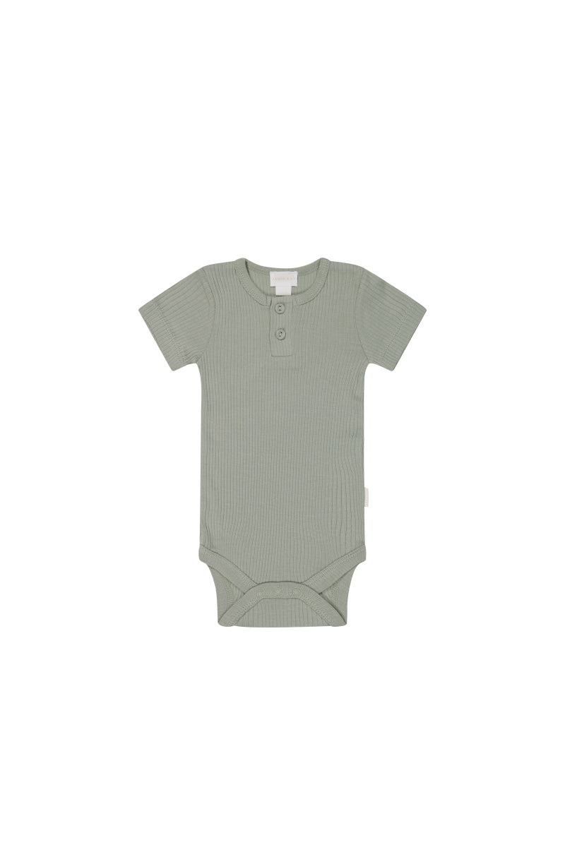 Organic Cotton Modal Darcy Rib Tee Bodysuit - Willow Childrens Bodysuit from Jamie Kay Australia