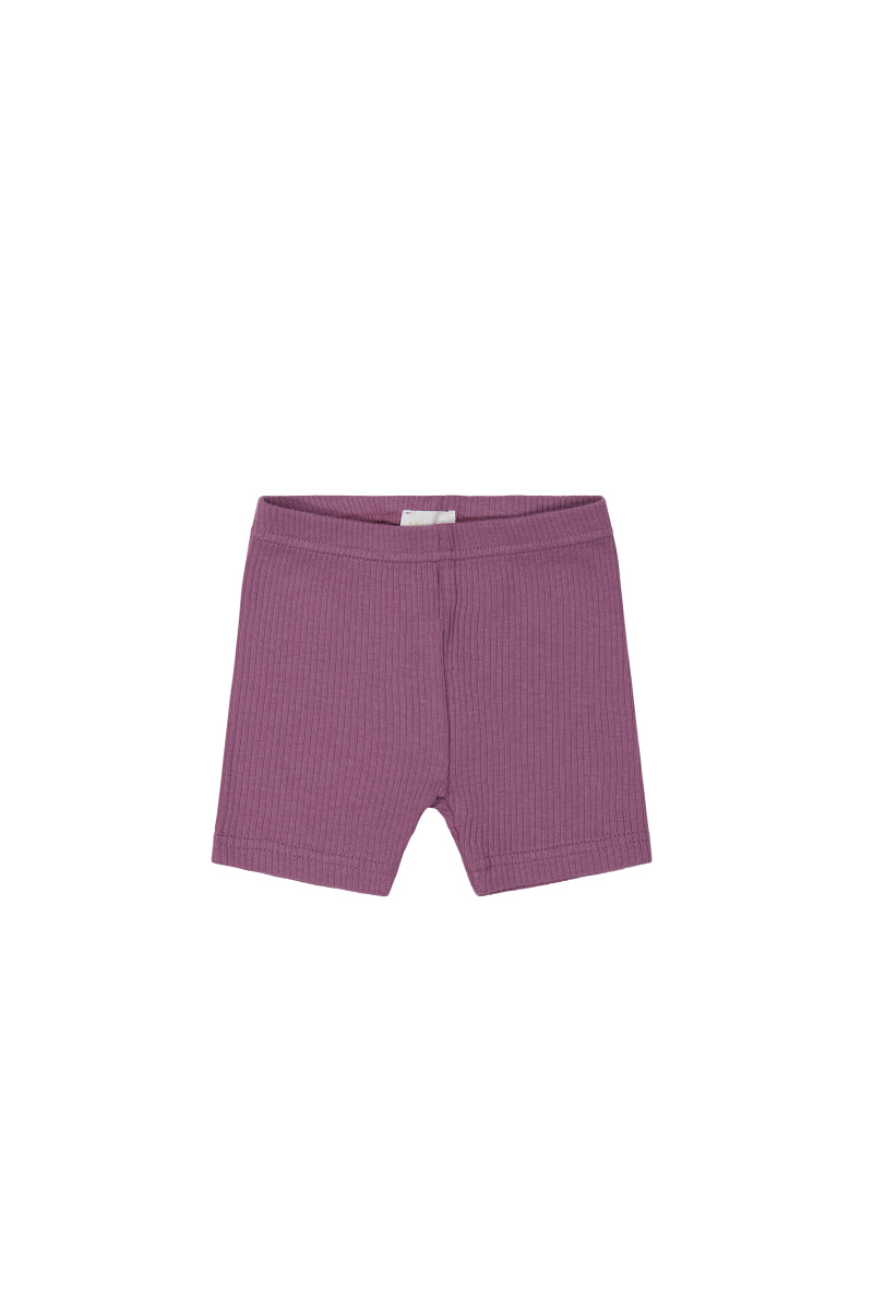 Organic Cotton Modal Elisa Bike Short - Grape Childrens Short from Jamie Kay Australia