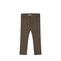 Organic Cotton Modal Everyday Legging - Cocoa Childrens Legging from Jamie Kay Australia