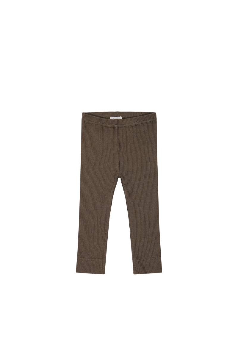 Organic Cotton Modal Everyday Legging - Cocoa Childrens Legging from Jamie Kay Australia