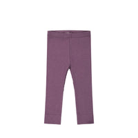 Organic Cotton Modal Everyday Legging - Elderberry Childrens Legging from Jamie Kay Australia