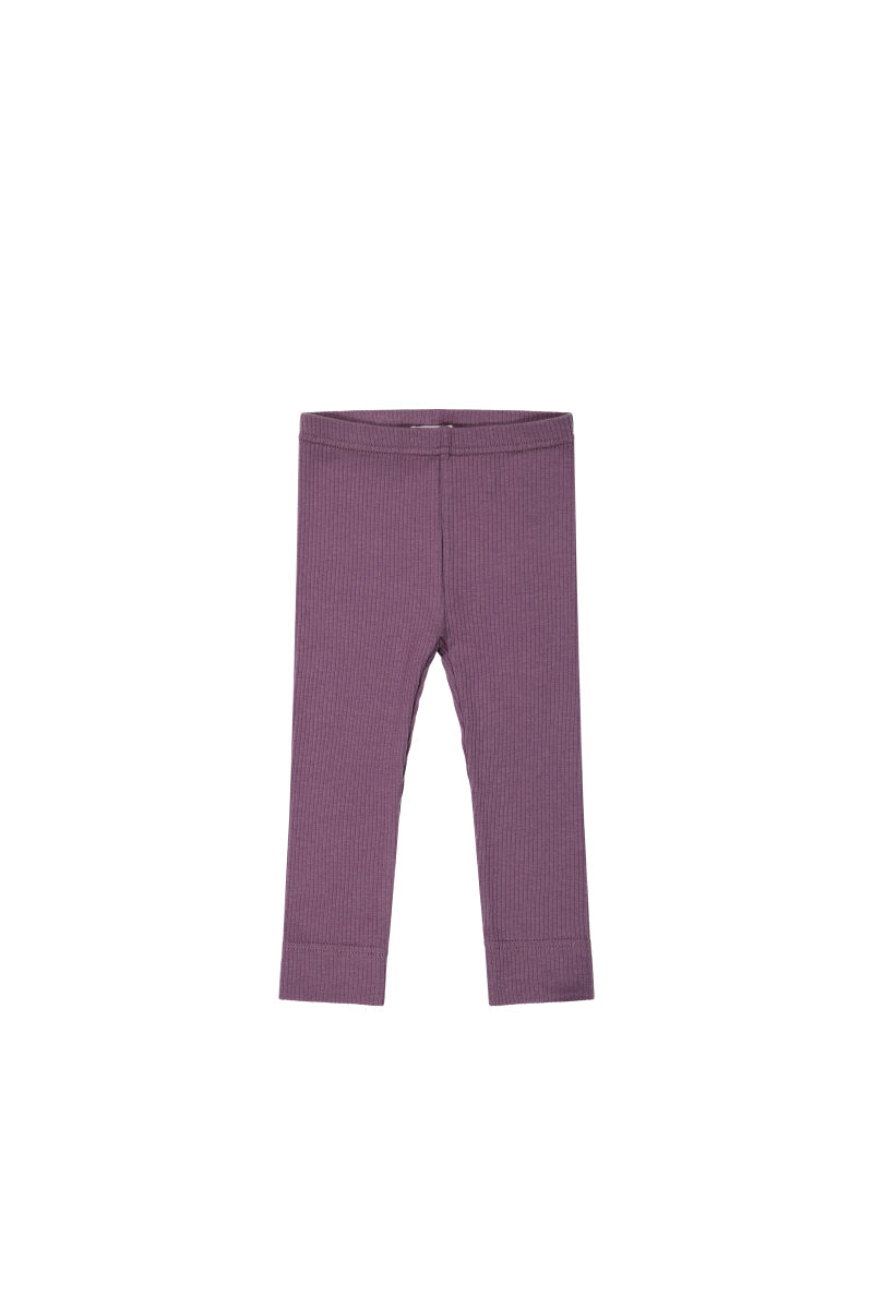 Organic Cotton Modal Everyday Legging - Elderberry Childrens Legging from Jamie Kay Australia