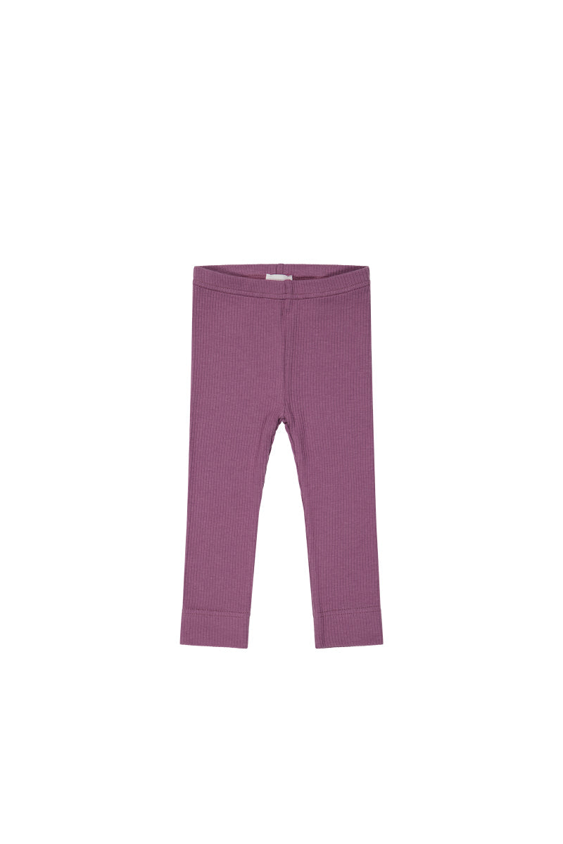 Organic Cotton Modal Everyday Legging - Grape Childrens Legging from Jamie Kay Australia